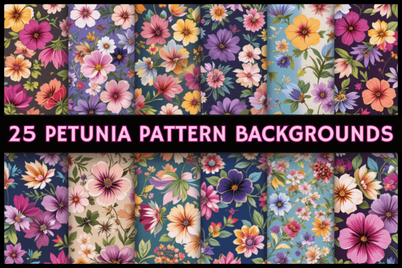 25 Petunia Pattern Backgrounds: A Versatile Design Resource for Creative Expression