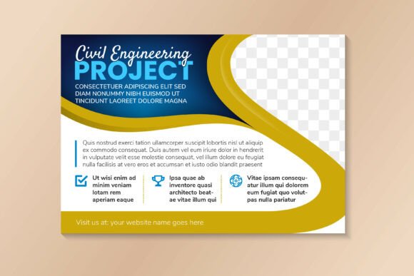 Civil Engineering Horizontal Banner Design for Web Projects