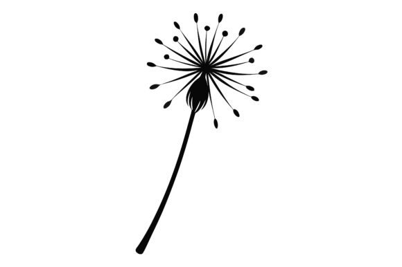 Dandelion Seed Clip Art Black