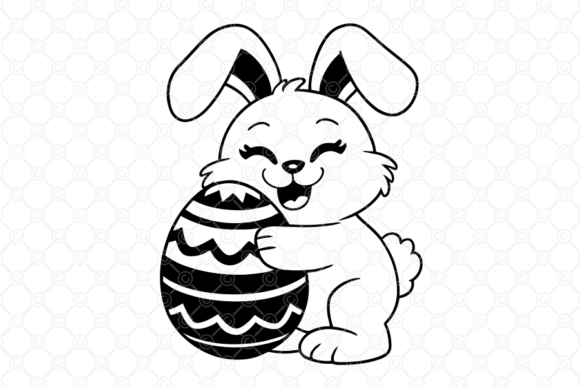 Easter Bunny SVG, Bunny Easter Egg, 008 – A Versatile Design for Creative Projects