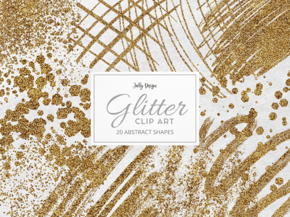 Fine Golden Glitter Abstract Clip Art: Elevating Creative Projects with Premium Design Elements