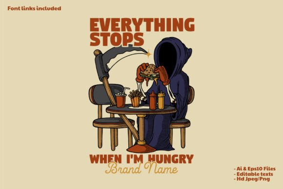 Grim Reaper Mascot Eating Burger: A Bold Choice for Brand Identity