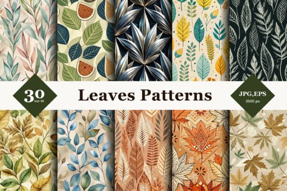 Leaves Seamless Patterns 01: A Designerβs Go-To Resource