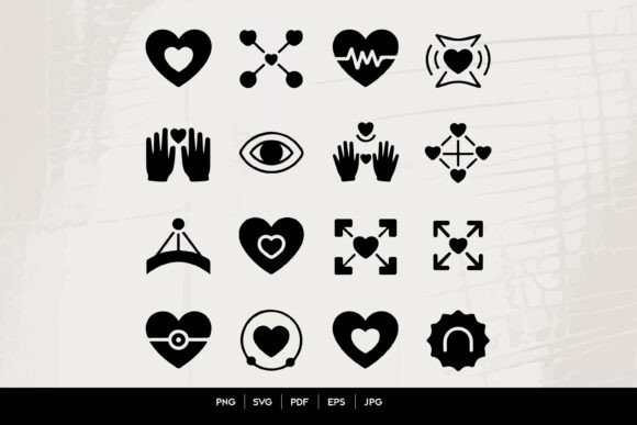Love and Connection Icons Set: Enhancing Visual Communication with Emotional Depth
