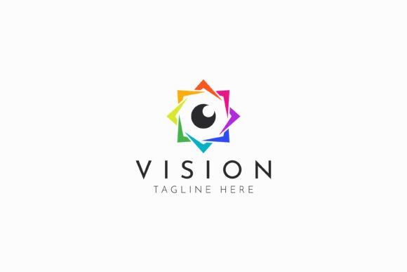 Revamp Your Brand with the Geometric Eye Logo Vision Colorful App