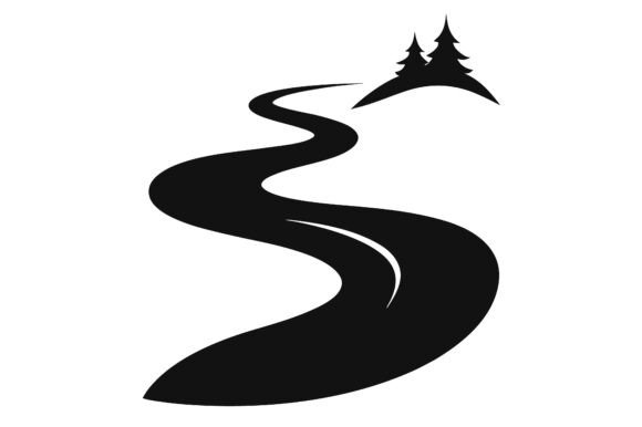 River Stream Clip Art Black: A Practical Addition to Your Design Workflow