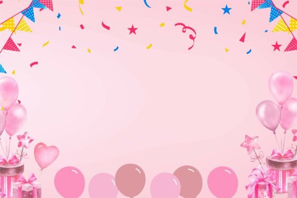 Transform Your Visual Projects with Cute Kids Birthday Decoration Background