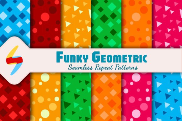Vibrant Funky Geometric Repeat Patterns